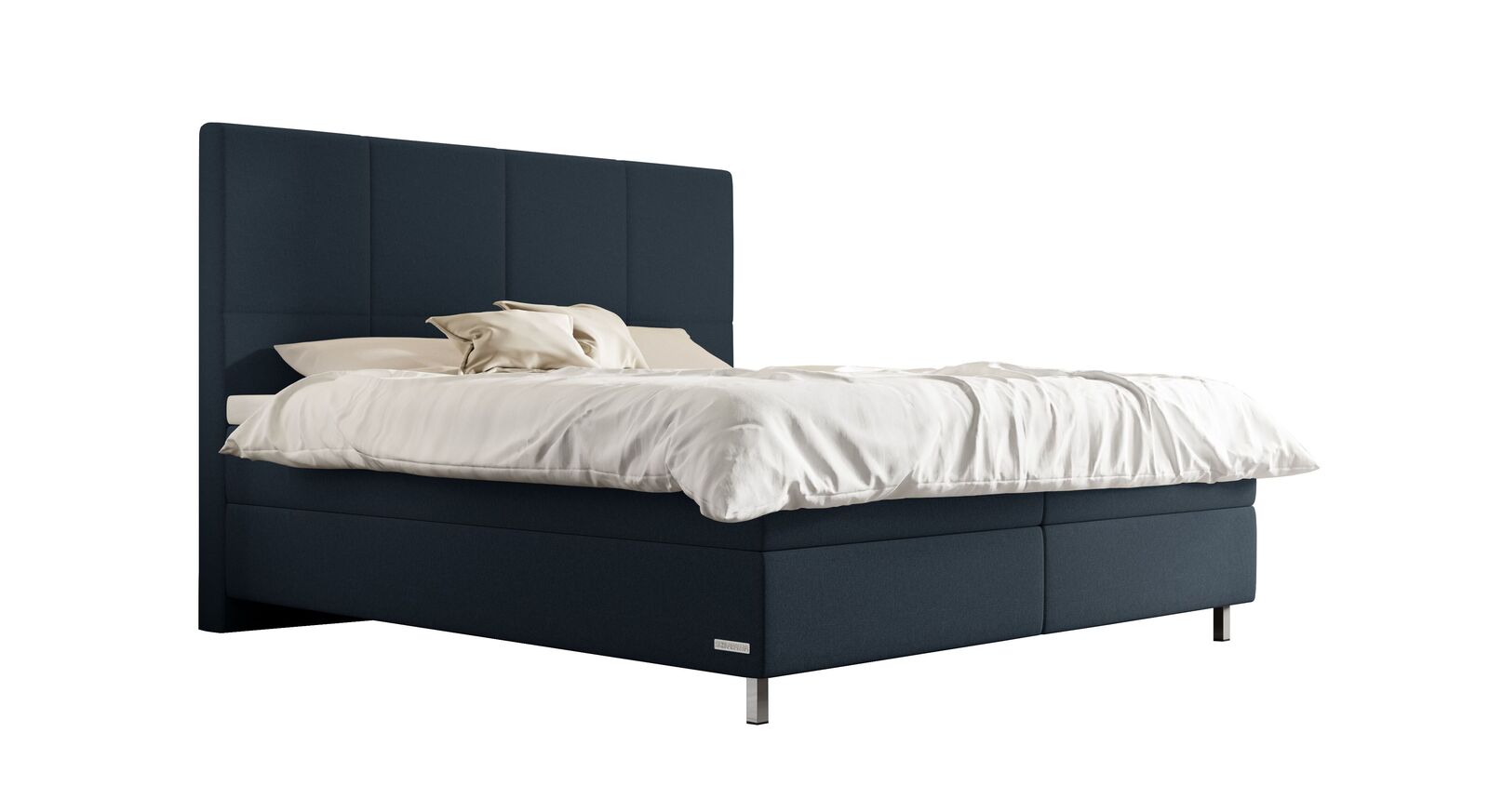 Das SCHLARAFFIA Boxspringbett "Chicago" – hier mit SECRET Microvelours-Bezug in Midnight (Topper optional).