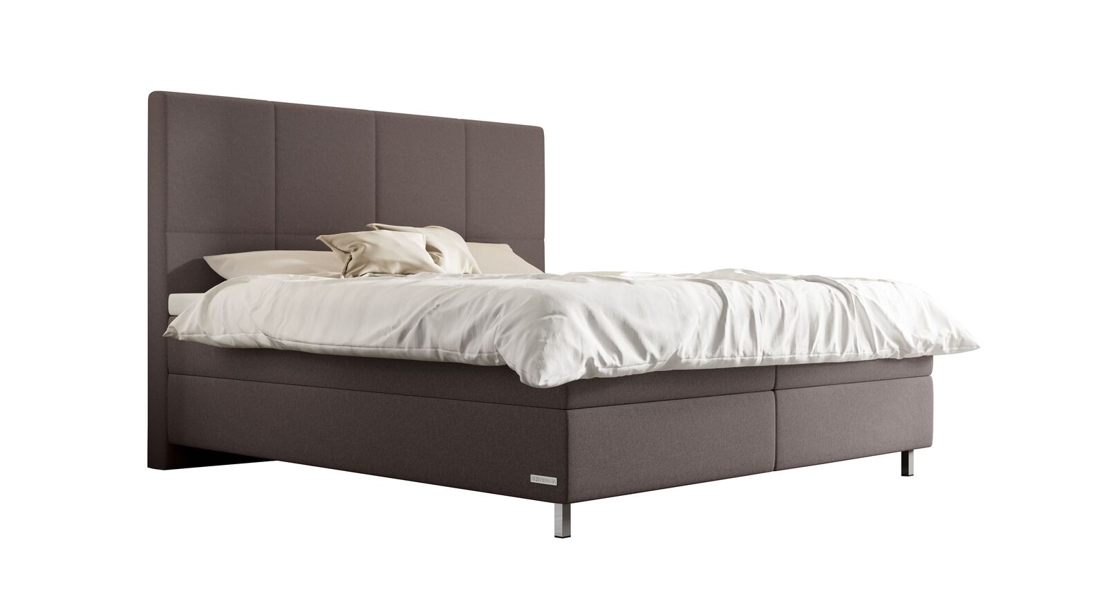 Das SCHLARAFFIA Boxspringbett "Chicago" – hier mit FACE-Bezug in Steel (Topper optional).