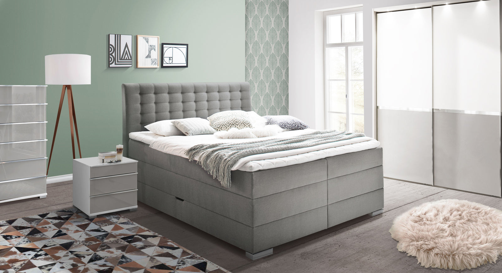 Bettkasten-Boxspringbett "Viviana"