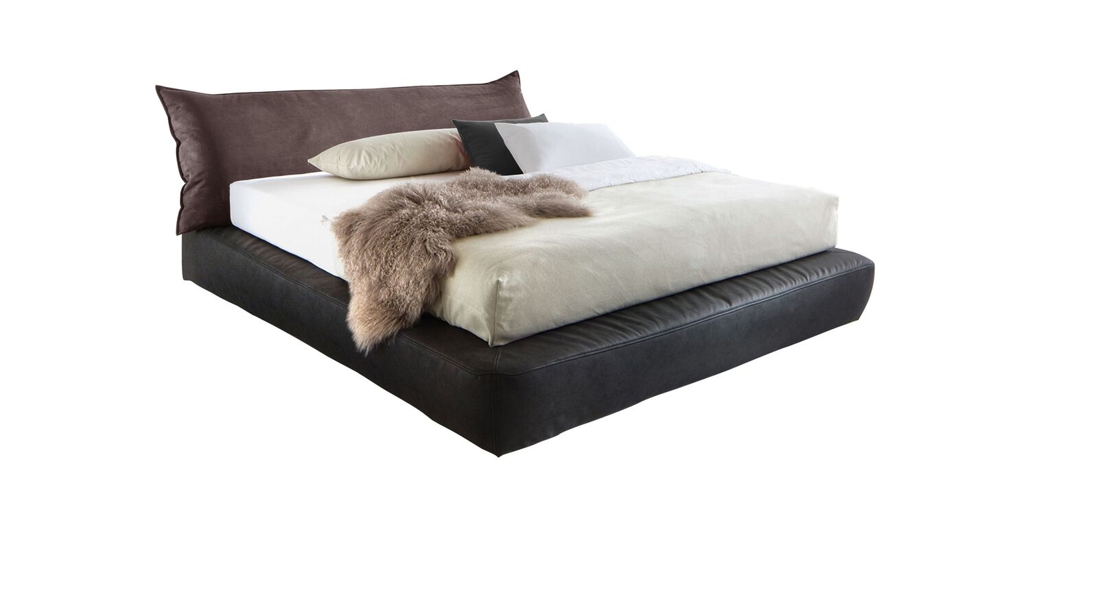 Innovatives Design & komfortable Ausstattung: Das Boxspringbett "Benice" (Matratzen-Husse nicht erhältlich) wird mit 2 Taschenfederkern-Matratzen geliefert.