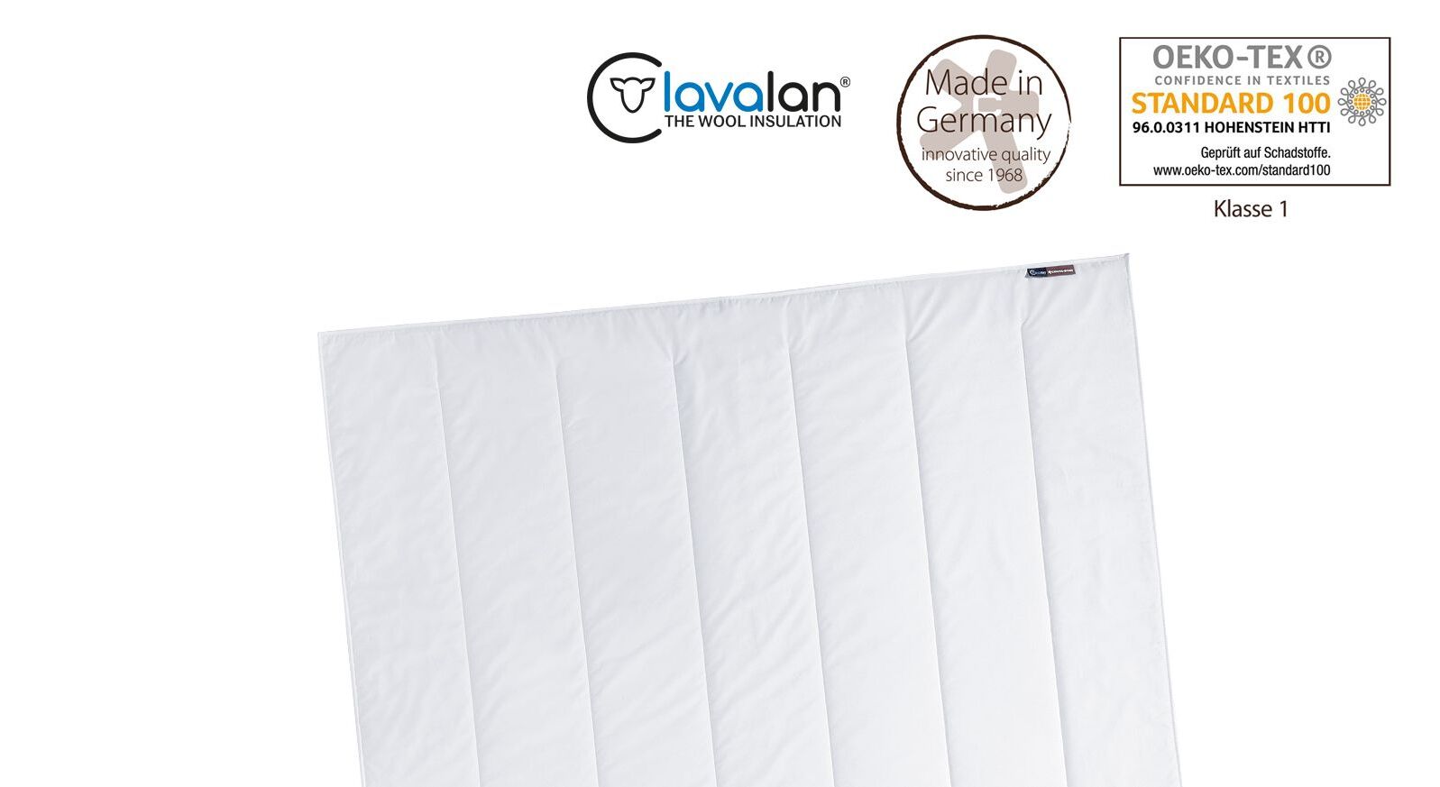 Dank der innovativen Lavalan<sup>®</sup>-Technologie lässt sich die Bettdecke bei 60 °C waschen.