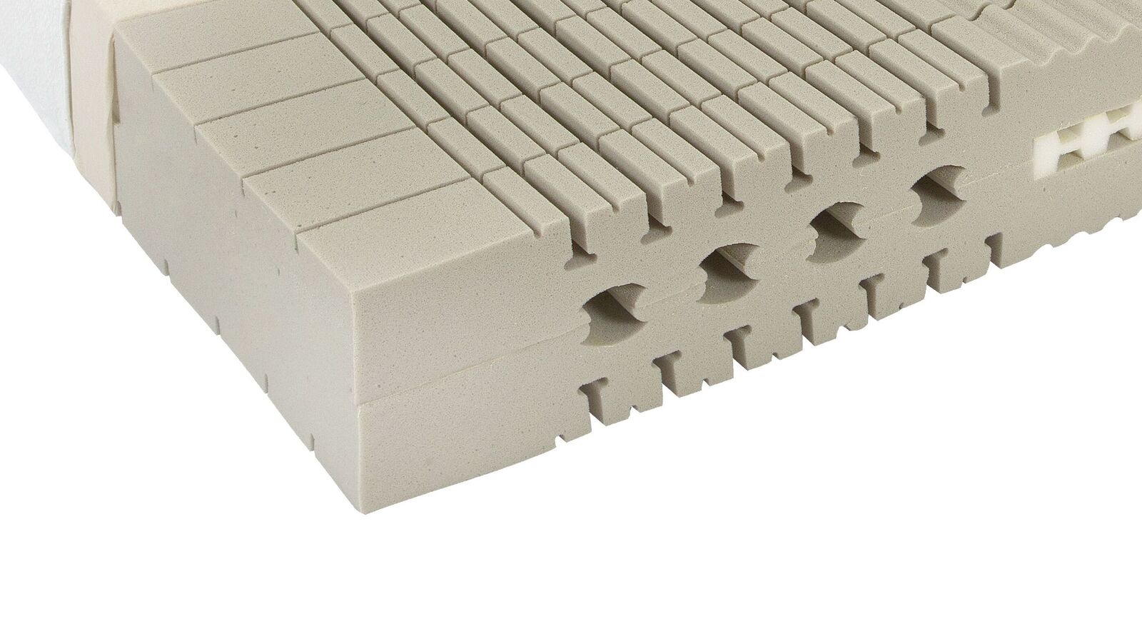 Würfelschnitt, innovative Schulterzone und Lordoseneinlage – die Kaltschaum-Matratze "orthowell luxus plus" bietet beste Ergonomie.