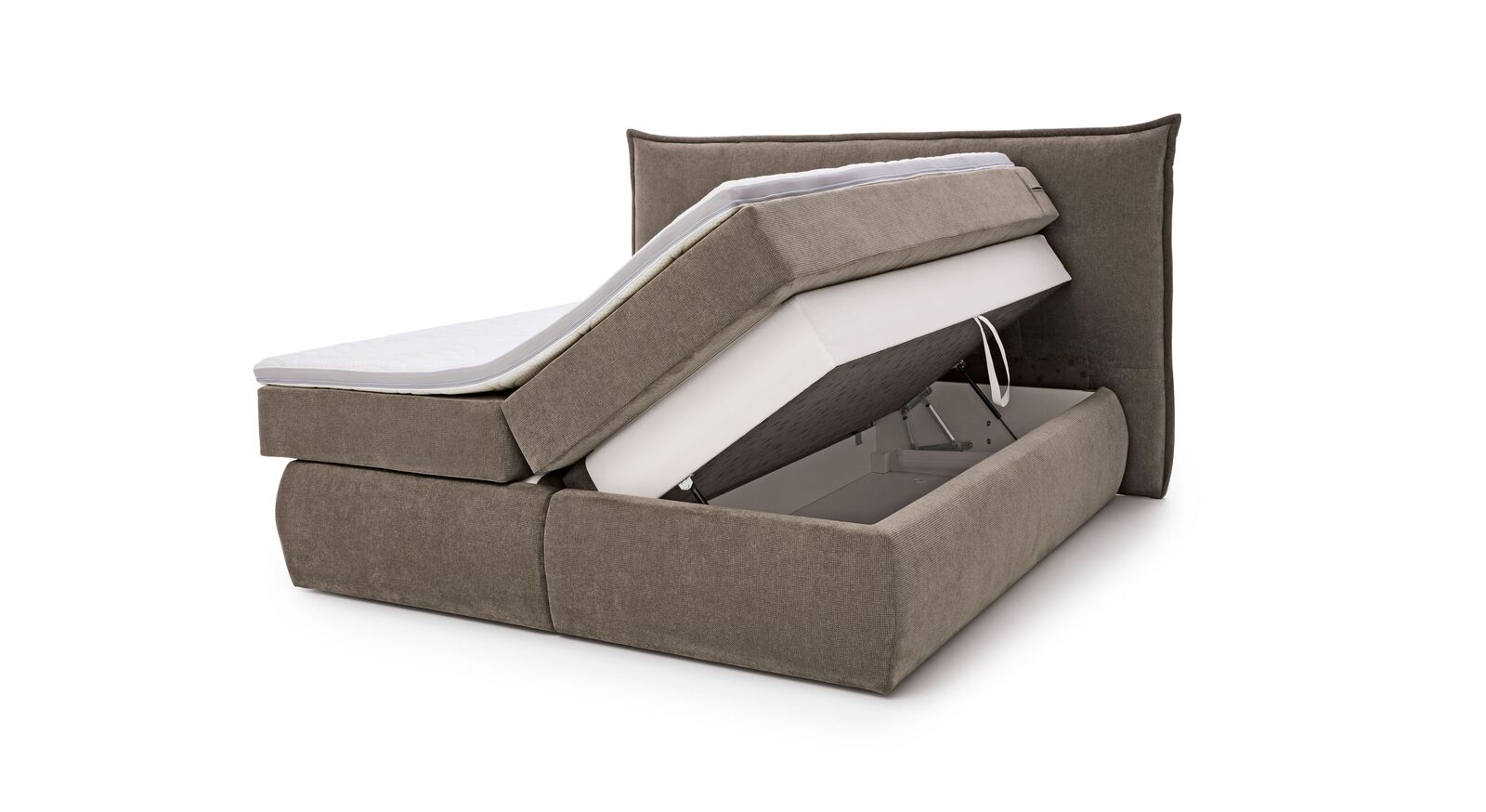Unter der Liegefläche befindet sich beim Boxspringbett "Felina-Case" ein geräumiger Bettkasten.
