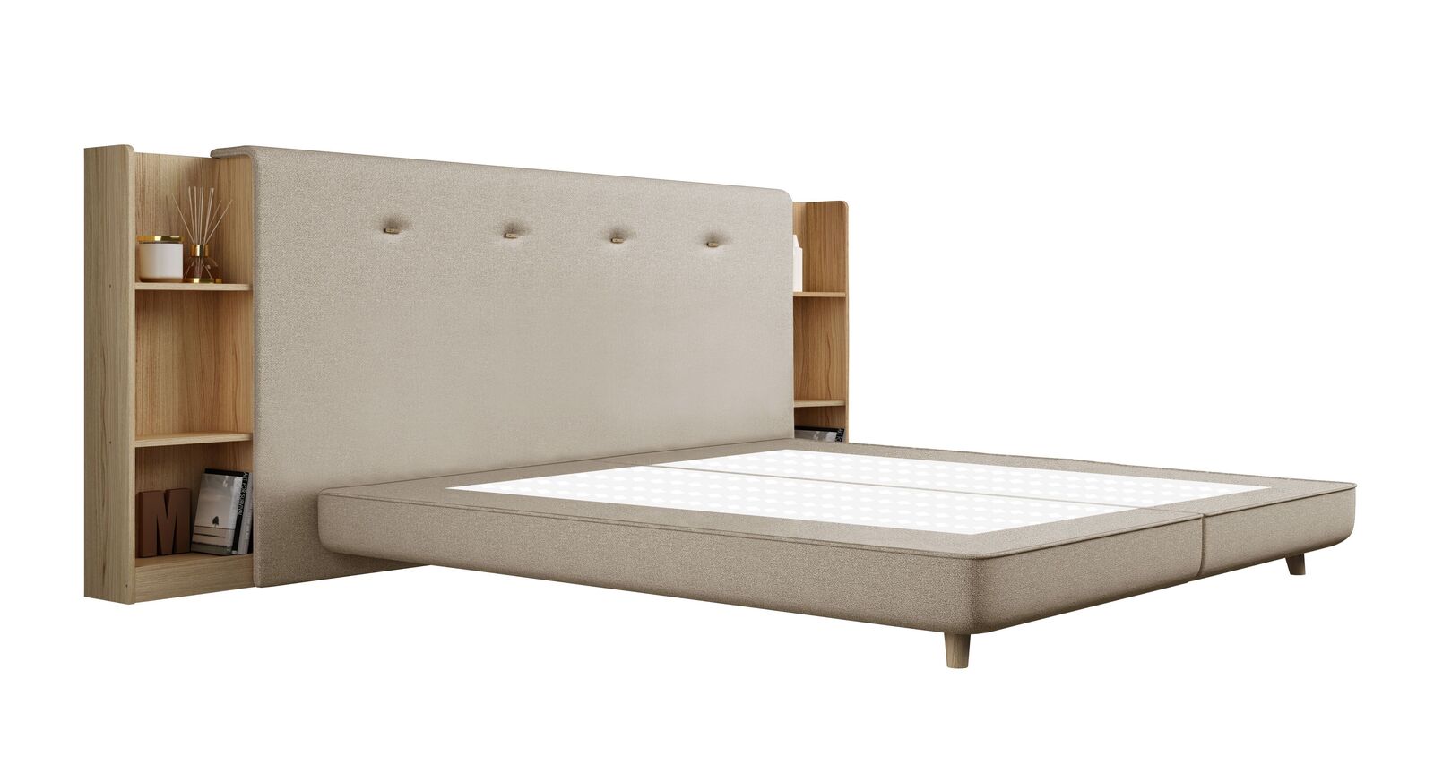SCHLARAFFIA Bett "Buddy Holly" mit Boxspring-Unterfederung