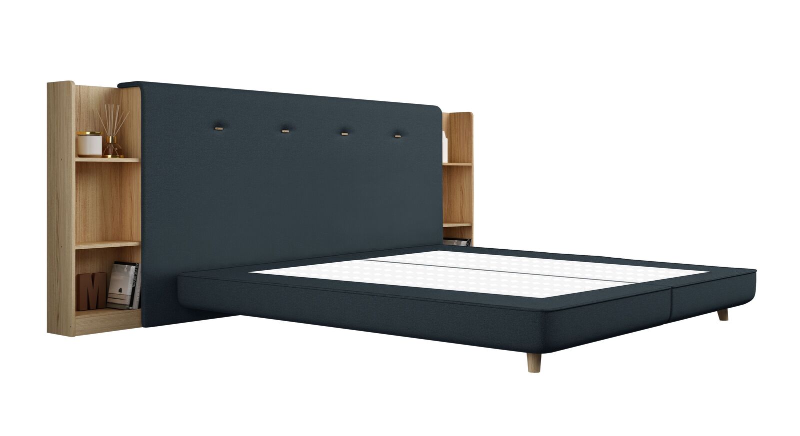 SCHLARAFFIA Bett "Buddy Holly" mit Boxspring-Unterfederung