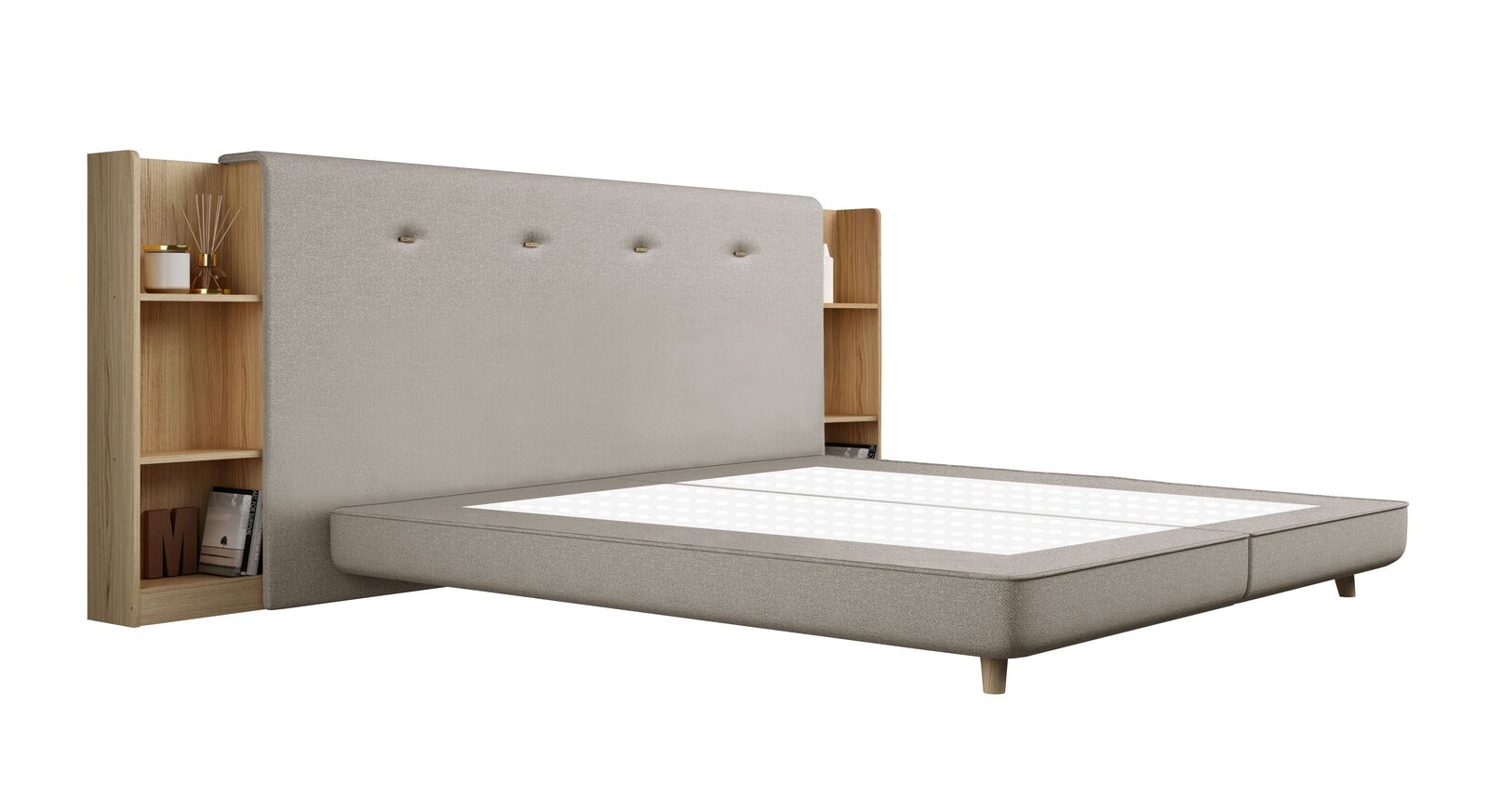 SCHLARAFFIA Bett "Buddy Holly" mit Boxspring-Unterfederung