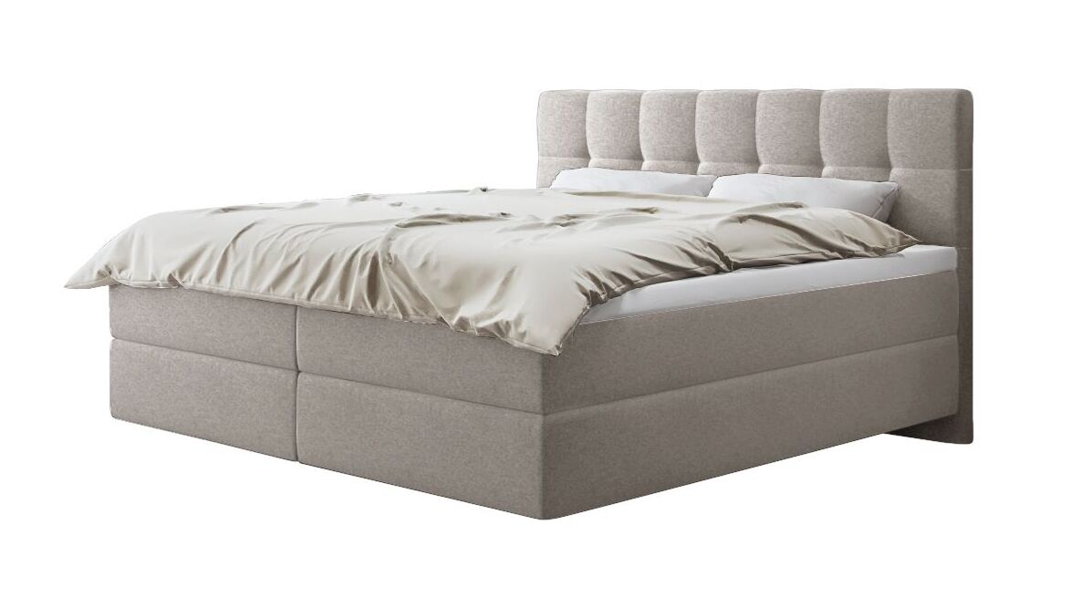Das SCHLARAFFIA Boxspringbett "Medea" – hier mit SECRET-Bezug in Silver (Topper optional).
