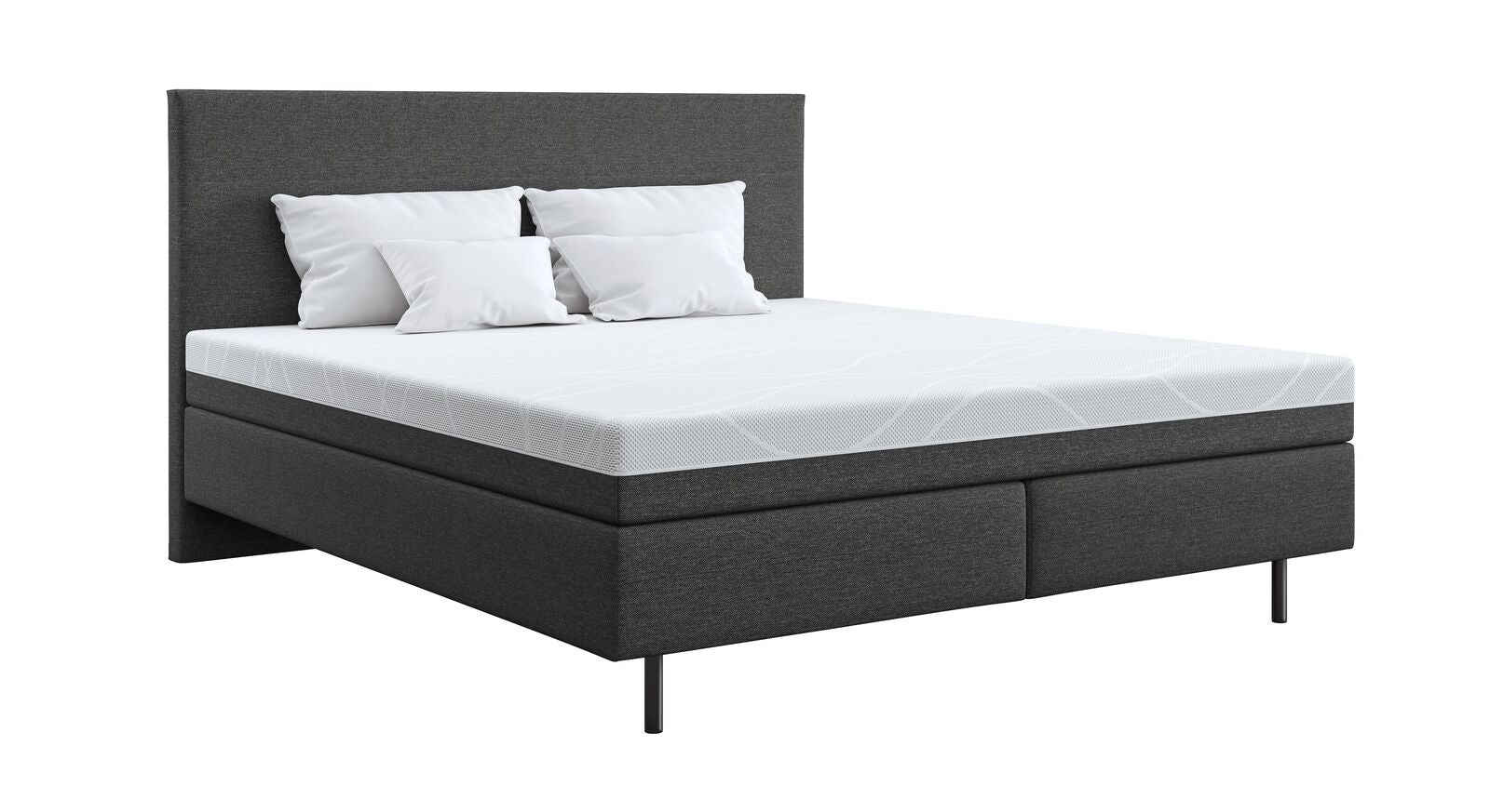 Das SCHLARAFFIA Boxspringbett "myNap" – hier in 180x200 cm und mit CASUAL-Bezug in Graphite.