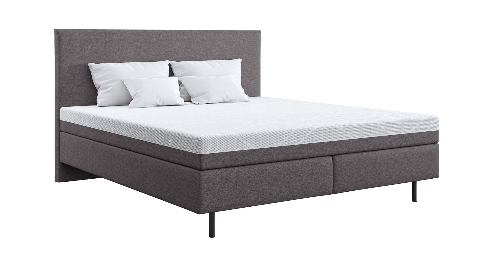 Das SCHLARAFFIA Boxspringbett "myNap" – hier in 180x200 cm und mit CASUAL-Bezug in Taupe Silver.
