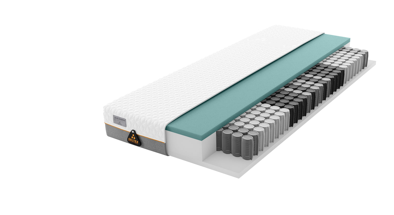 Die mittelfeste SCHLARAFFIA Taschenfederkern-Matratze "GELTEX<sup>®</sup> Solaris Next ZT TFK" verfügt über einen abnehmbaren Bezug.