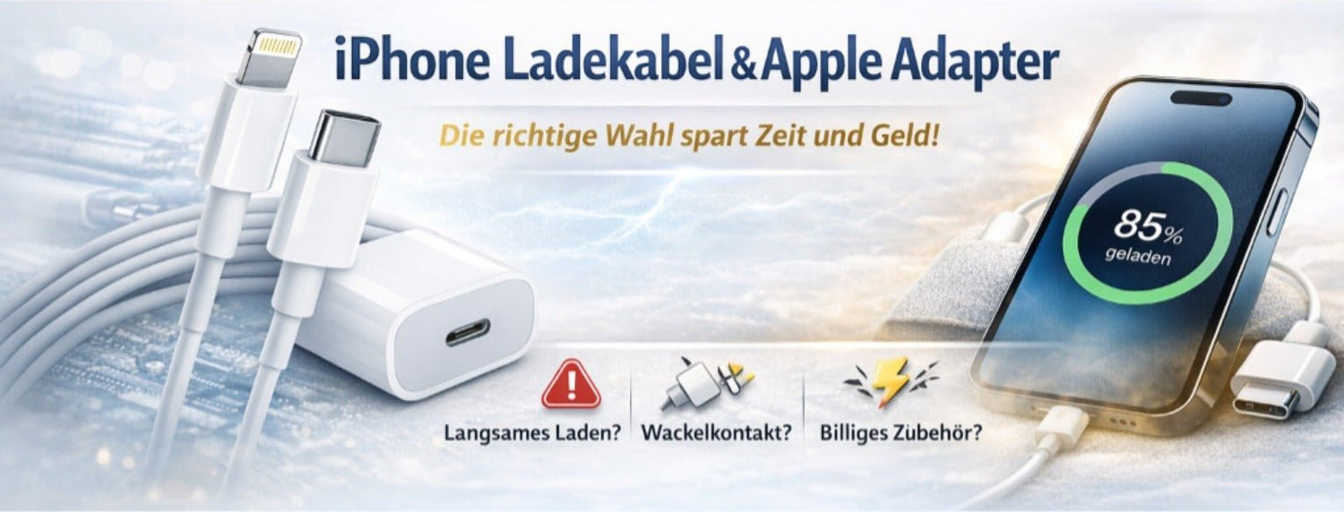 Hochwertiges iPhone Ladekabel mit Apple Adapter
