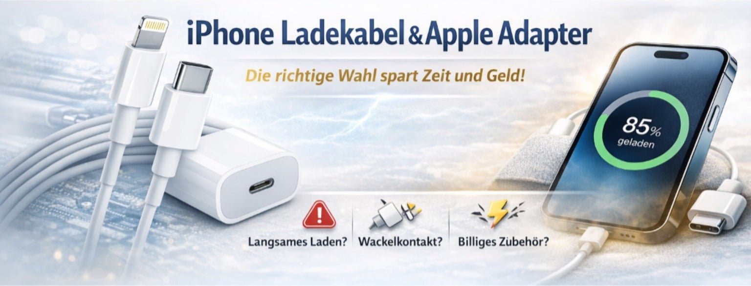 Hochwertiges iPhone Ladekabel mit Apple Adapter