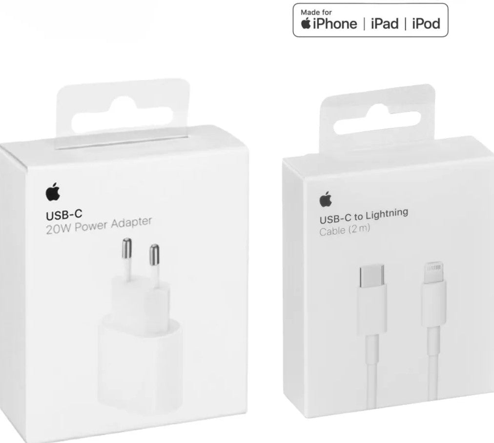 Apple 20w Usb-c Power Adapter + 2m Usb C To Lightning Cable
