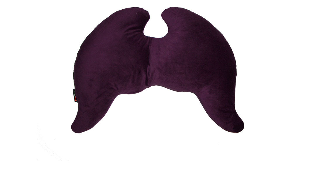 Bequemes MeroWings-Kissen "Joy" Amethyst in Fl&uuml;gelform f&uuml;r h&ouml;chsten Schlaf- und Liegekomfort.