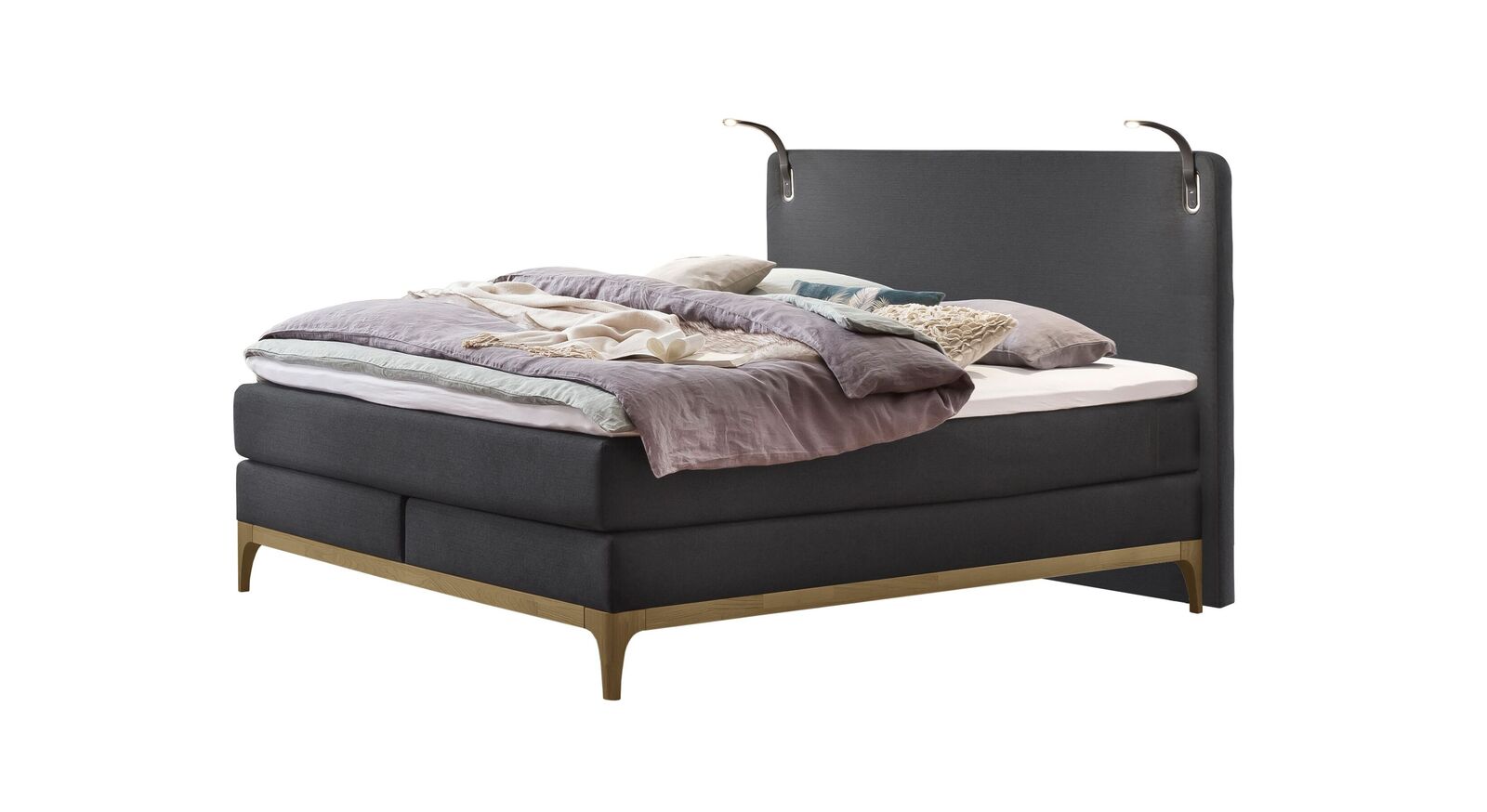 In klassischem Anthrazit f&uuml;gt sich das Boxspringbett "Danilo" in nahezu jeden Einrichtungsstil ein.