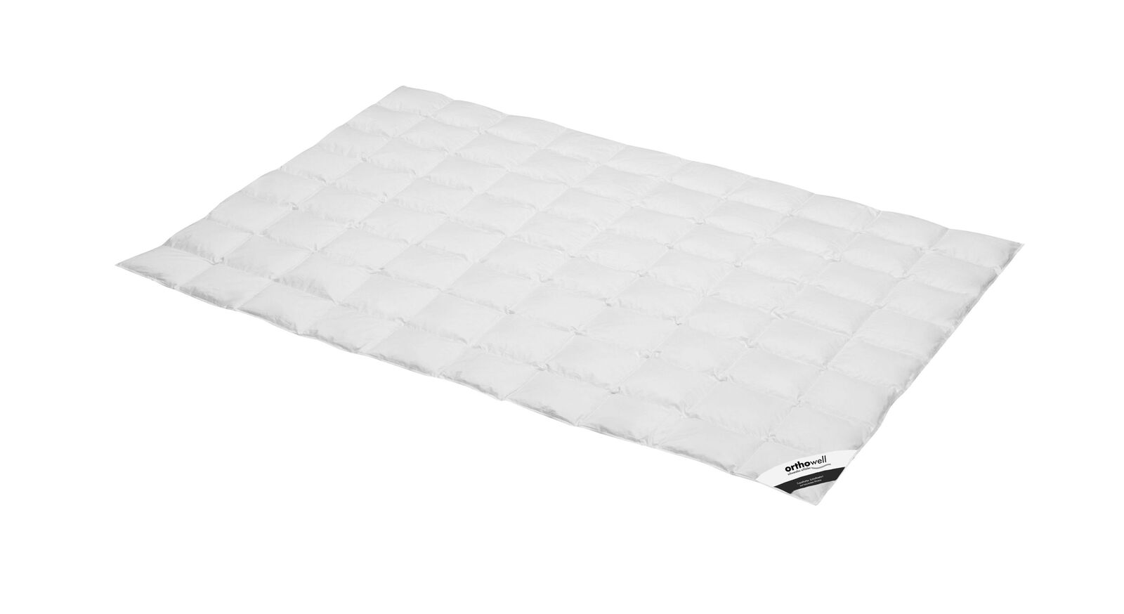 Ideal f&uuml;r die warmen Sommermonate: die Daunen-Bettdecke "orthowell Standard" extra leicht.