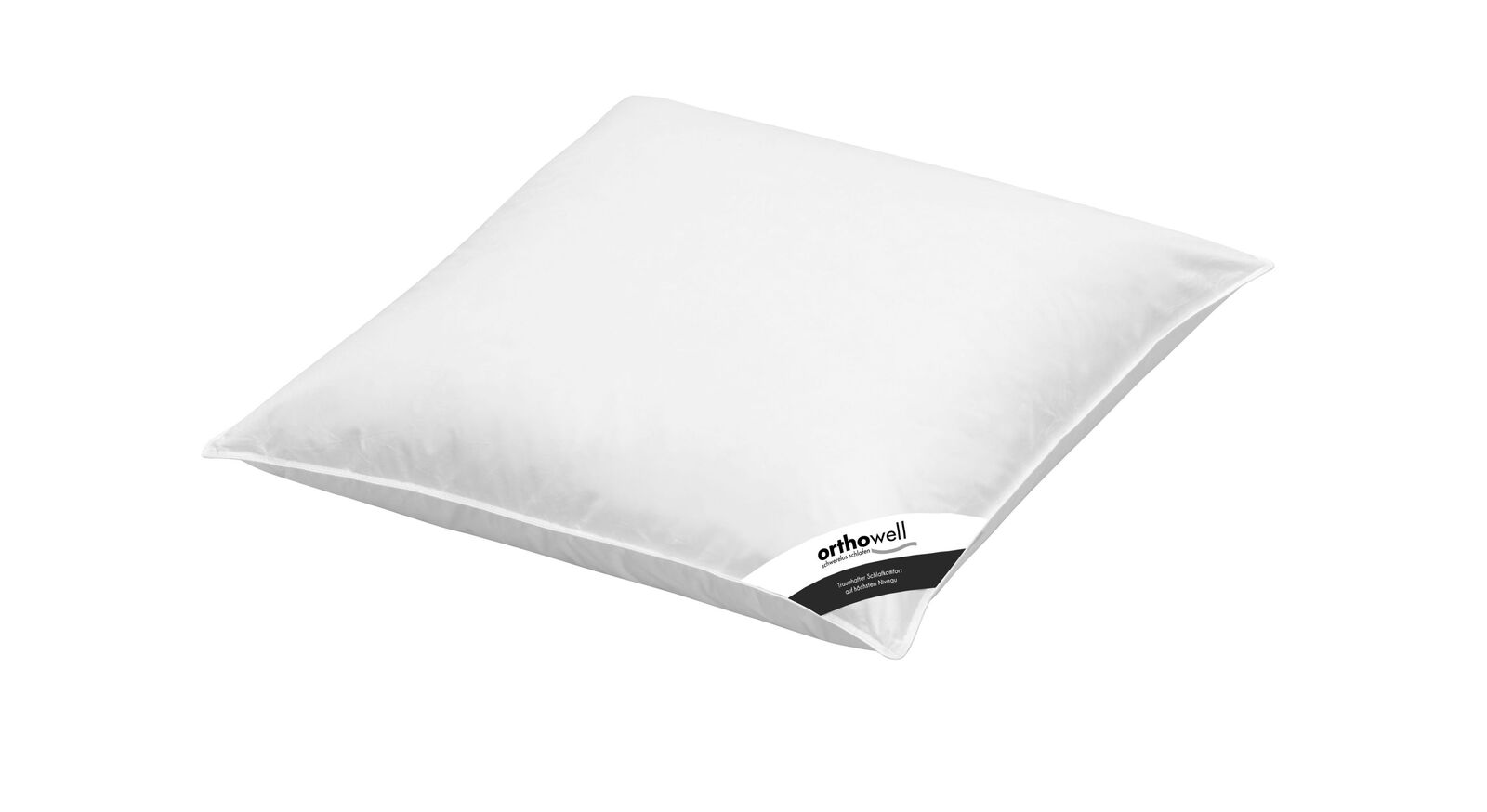 Das Feder-Daunen-Kissen "orthowell Premium" (hier in 80x80 cm) l&auml;sst sich bei 60 °C in der Maschine waschen.