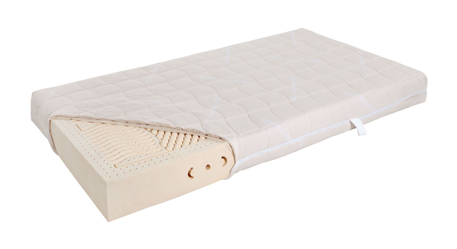 Ideal f&uuml;r Seitenschl&auml;fer: die mittelweiche GREEN dreams Naturlatex-Matratze "Stine" aus Naturkautschuk und zertifiziertem Bio-Baumwollbezug.