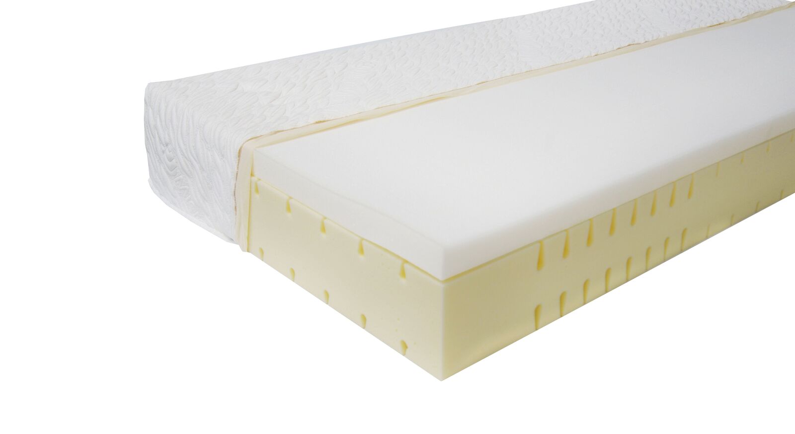 Die 7-Zonen-Kaltschaum-Matratze "orthowell dream visco XXL" bietet Personen bis 140 kg ein nahezu schwereloses Liegegef&uuml;hl.