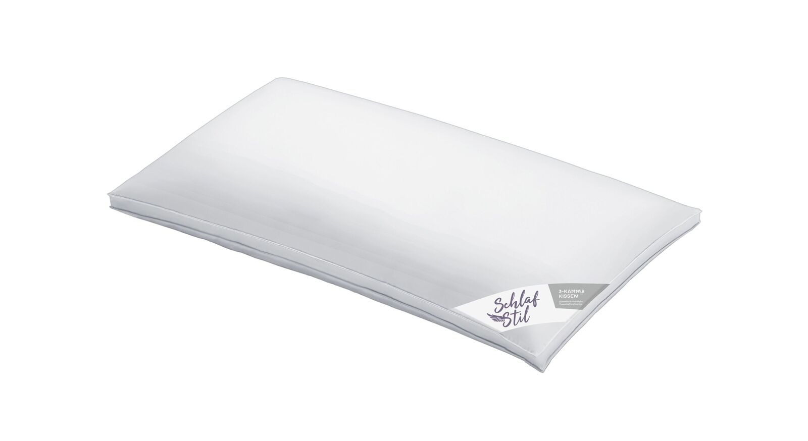 Das luxuri&ouml;se, traumhaft weiche SCHLAFSTIL 3-Kammer G&auml;nsedaunen-Kissen "D1000" (hier in 40x80 cm) passt sich optimal Ihrer Kopfform an.