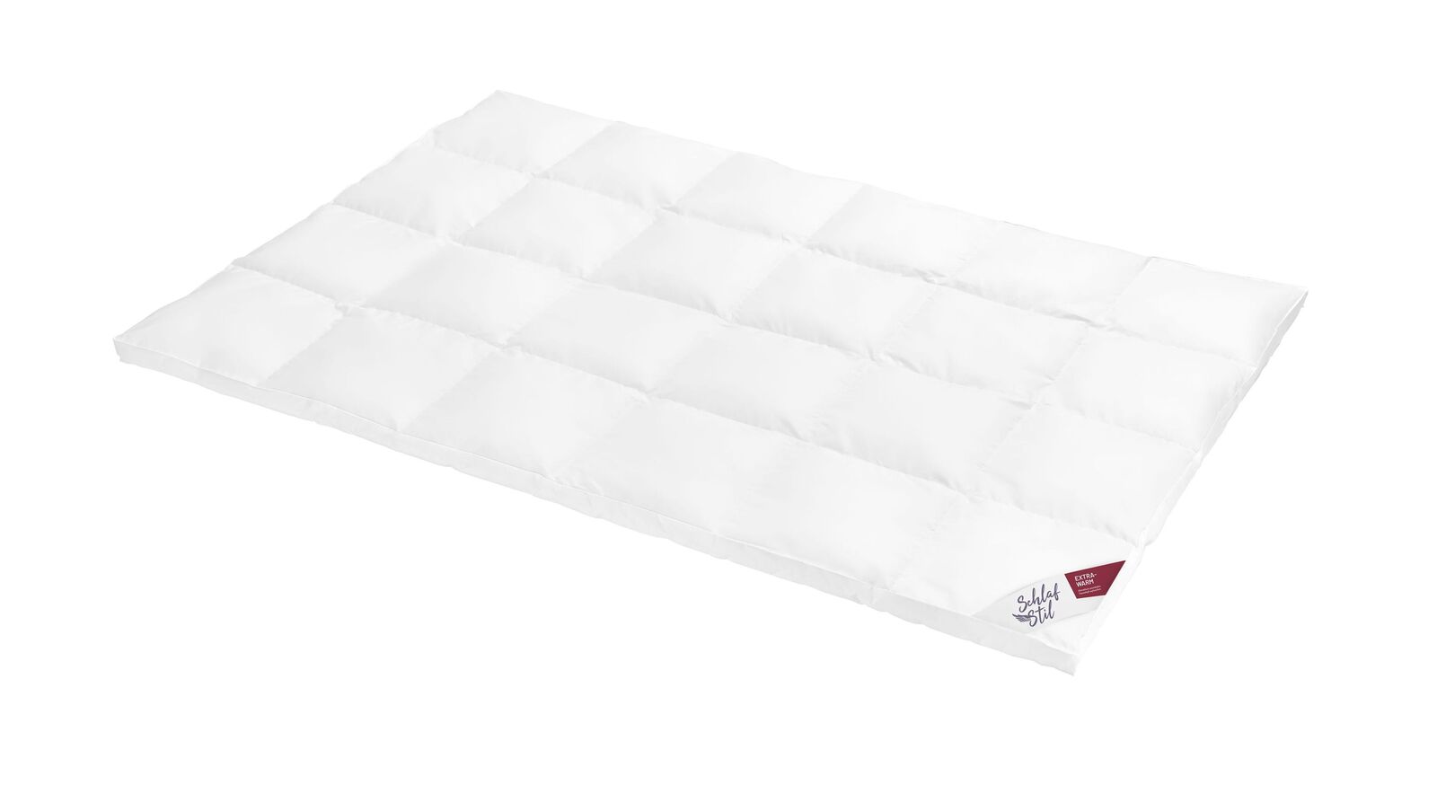 Ideal f&uuml;r eisig-kalte Wintern&auml;chte: die SCHLAFSTIL G&auml;nsedaunen-Bettdecke "D400" extra warm.