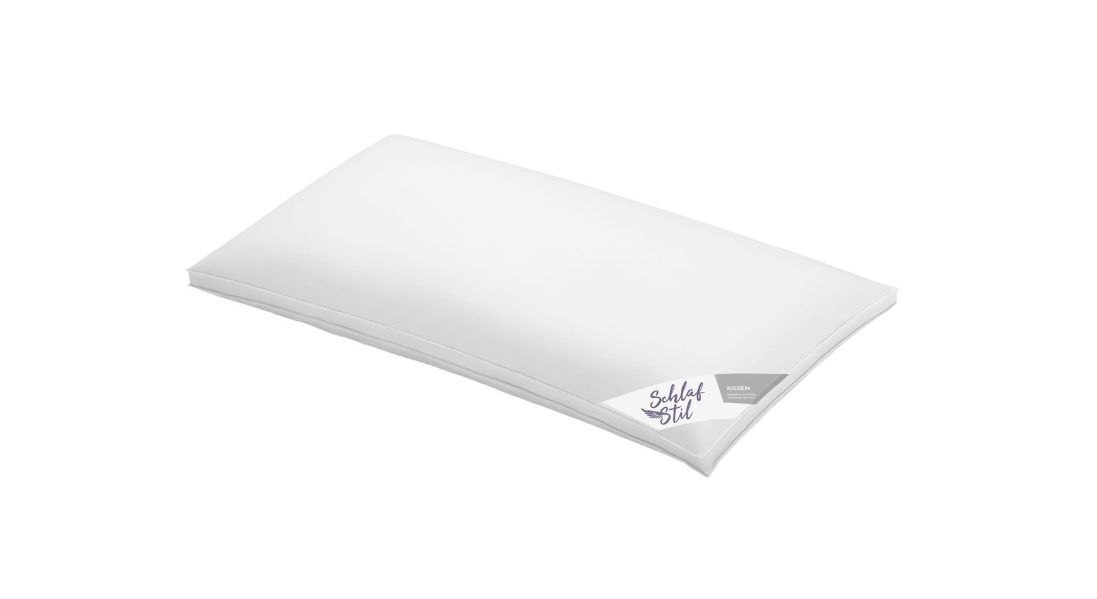 Traumhaft weich und volumin&ouml;s: das SCHLAFSTIL Luxuskissen "D800" (hier in 40x80 cm) mit neuen sibirischen Prachtg&auml;nsedaunen und -federn.
