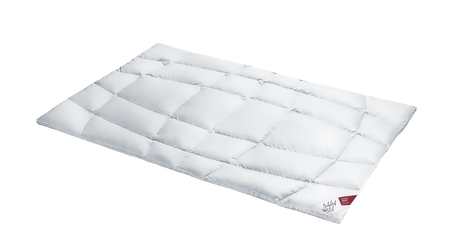 Luxuri&ouml;ser Schlafkomfort in kalten Wintern&auml;chten: die volumin&ouml;se SCHLAFSTIL Eiderdaunen-Bettdecke "D1000" extra warm.