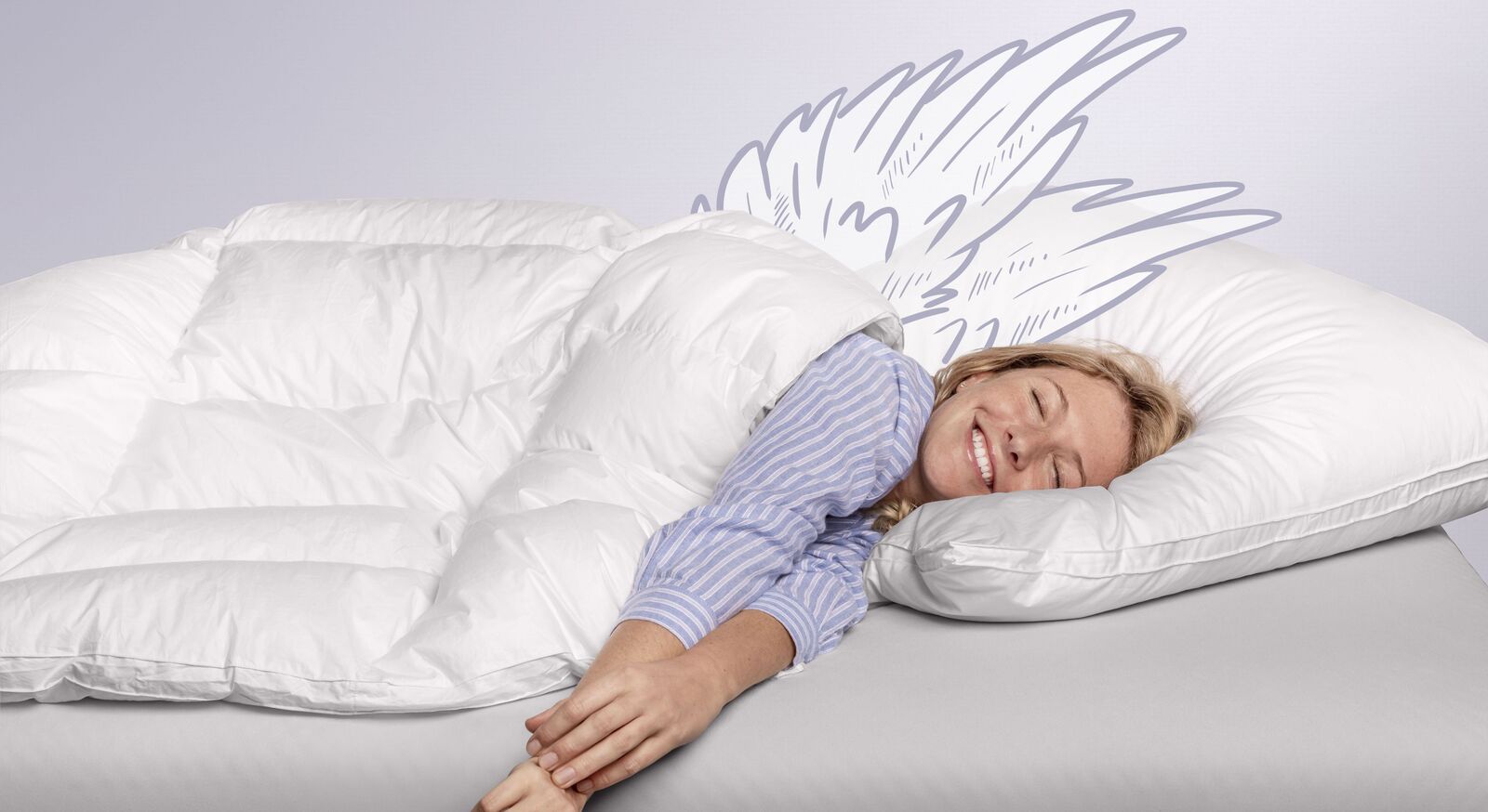 Erleben Sie mit der SCHLAFSTIL Eiderdaunen-Bettdecke "D1000" warm den luxuri&ouml;sen Komfort, unter der besten Daune der Welt zu n&auml;chtigen.
