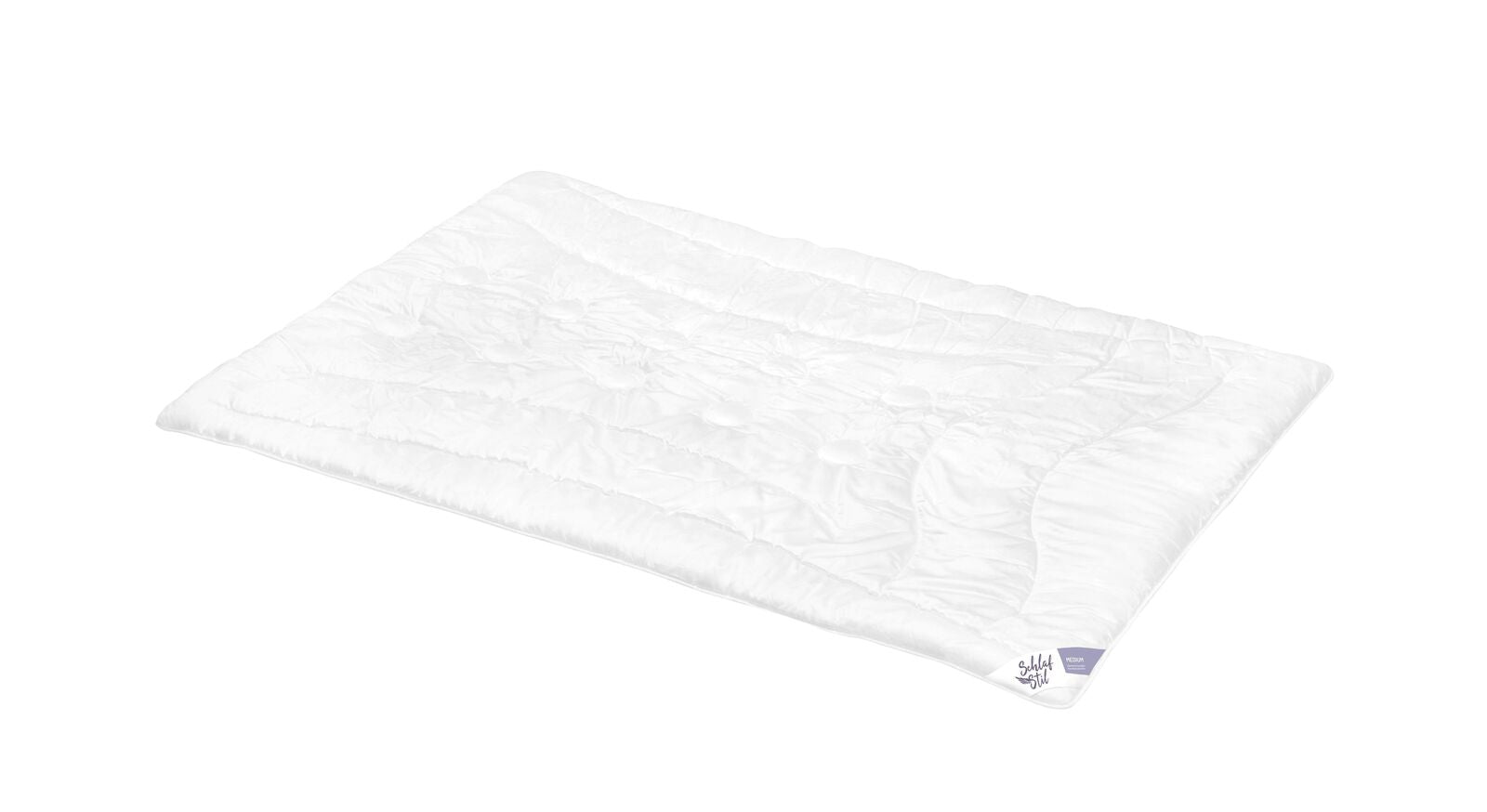 Die luxuri&ouml;se SCHLAFSTIL Markenfaser-Bettdecke "F400" medium eignet sich als warme Sommerdecke oder leichtes &Uuml;bergangs-Steppbett.