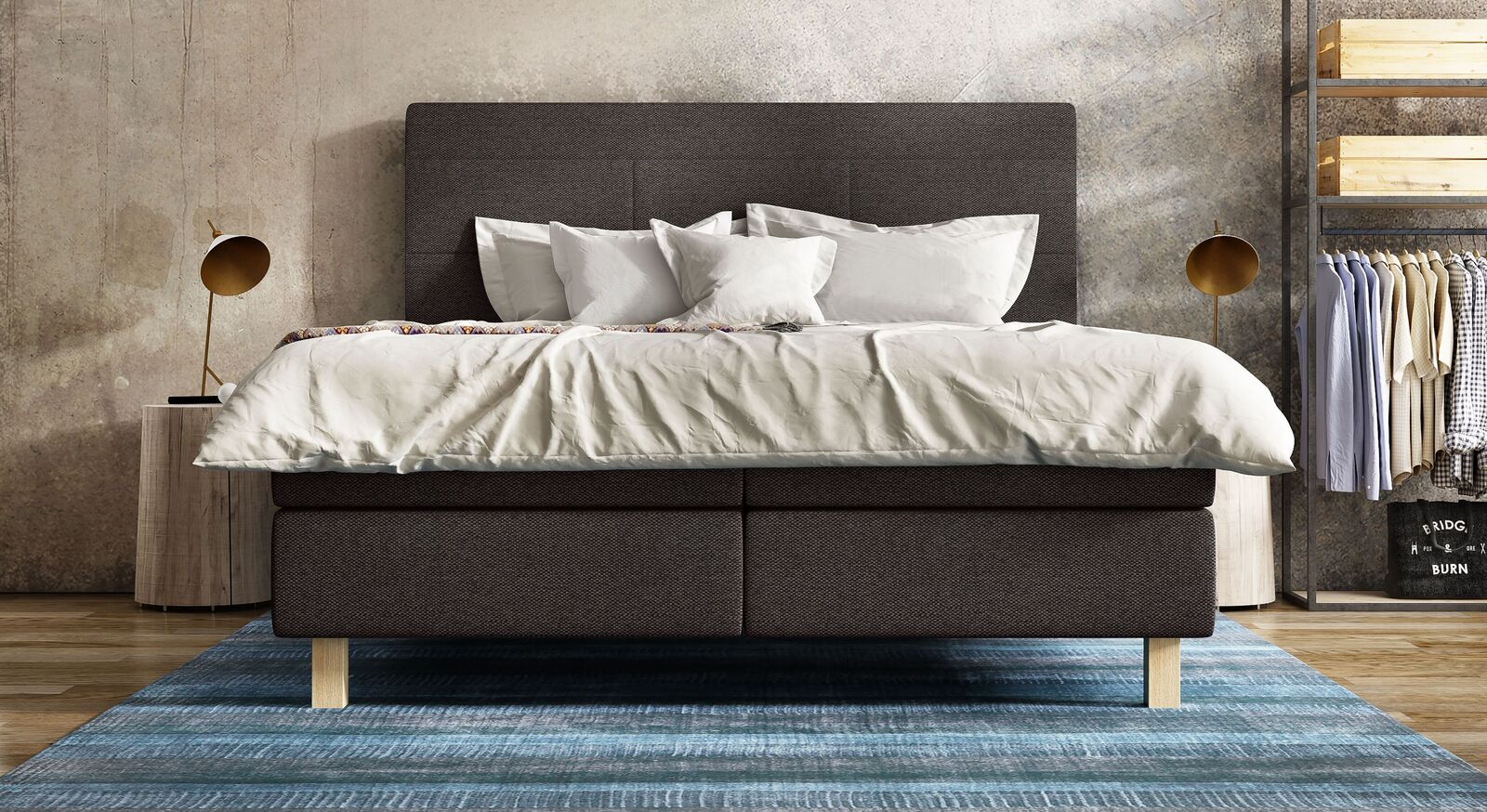 Geradlinig und modern &ndash; so pr&auml;sentiert sich das attraktive SCHLARAFFIA Boxspringbett "Verdi".