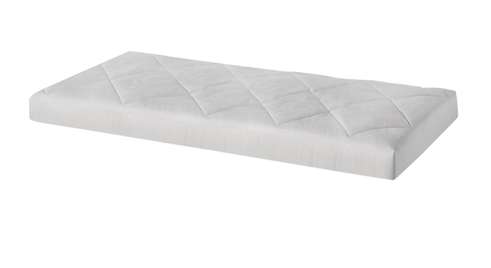 Mit der stoffbezogenen Matratze "Elvio" (hier mit hellgrauem Microvelours) verwandeln Sie Ihr Bett tags&uuml;ber in ein attraktives Sofa.